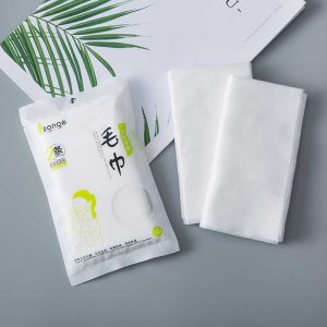Disposable hair dry towel viscose biodegradable towel travel use towel